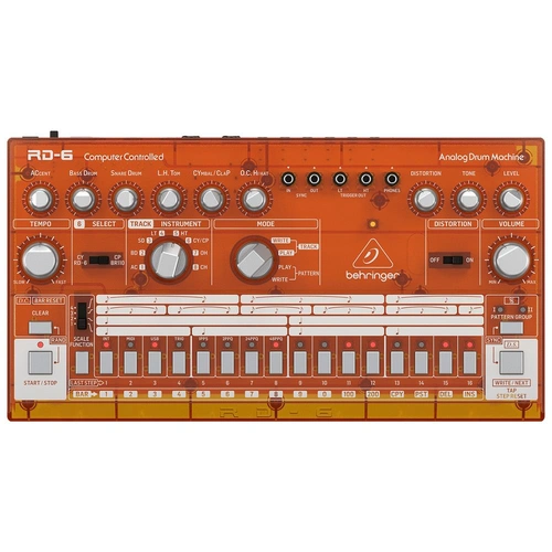 The Behringer RD6 TG Classic Analog Drum Machine With 8 Drum Sounds