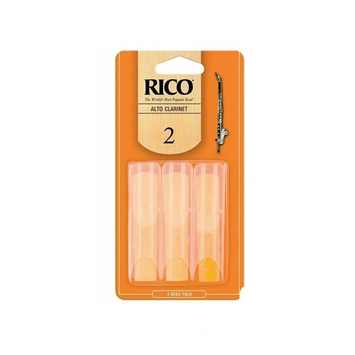Rico Alto-Clarinet Reeds, Strength 2.0 3-pack ( Alto-Clarinet ) USA Made