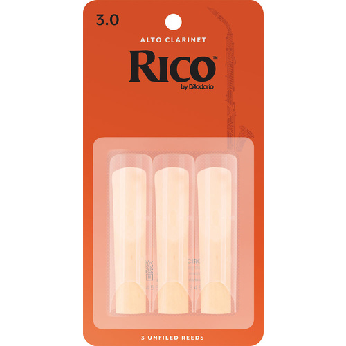 Rico by D'Addario Alto Clarinet Reeds, Strength 3, 3 Pack