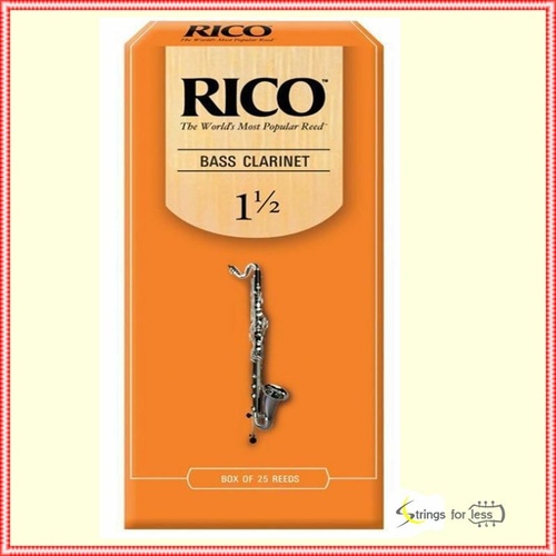 Rico Bass Clarinet 25 x Reeds, Strength 1.5 ( 1 1/2 ) 25-pack  REA2515 