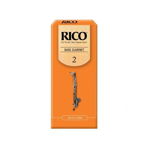 Rico Bass Clarinet Reeds , Strength 2 ,  25 Reeds 