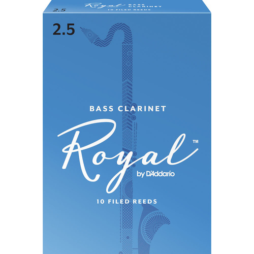 Royal by D'Addario Bass Clarinet Reeds, Strength 2.5, 10 Pack