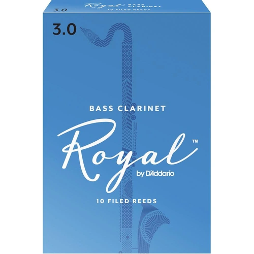 Royal by D'Addario Bass Clarinet Reeds, Strength 3, 10 Pack