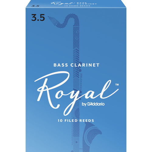 Royal by D'Addario Bass Clarinet Reeds, Strength 3.5, 10 Pack
