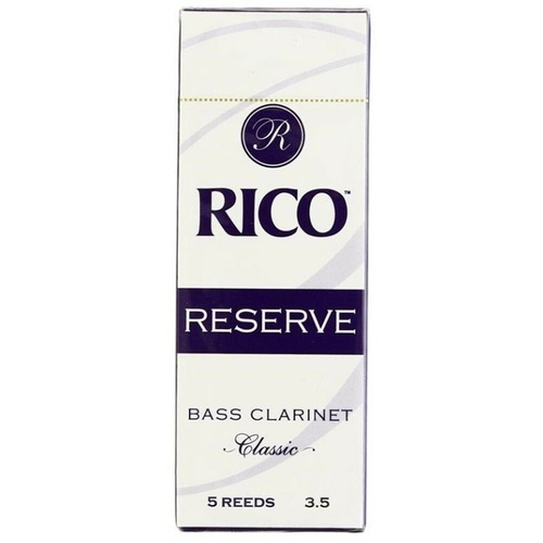Rico Reserve Classic Bass Clarinet Reeds, Strength 3.5, 5-pack