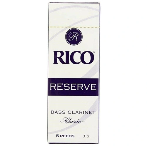 Rico Reserve Classic Bass Clarinet Reeds, Strength 3.5, 5-pack