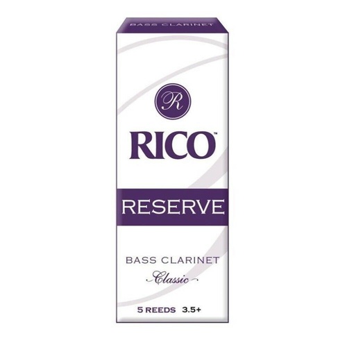 Rico Reserve Classic Bass Clarinet Reeds, Strength 3.5+, 5-pack RER05355