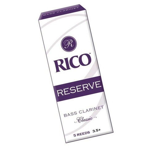 Rico Reserve Classic Bass Clarinet Reeds, Strength 3.5+, 5-pack RER05355