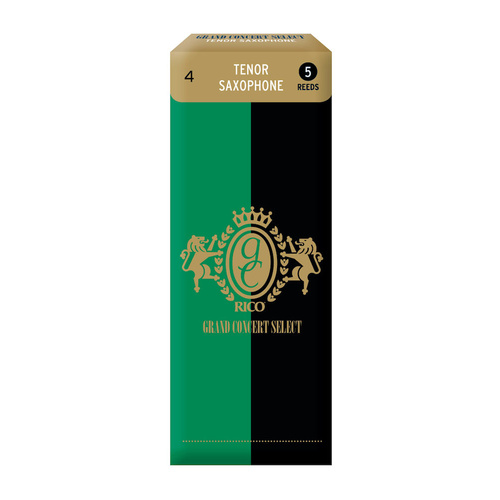 Rico Grand Concert Select Tenor Sax Reeds, Strength 4.0, 5-pack