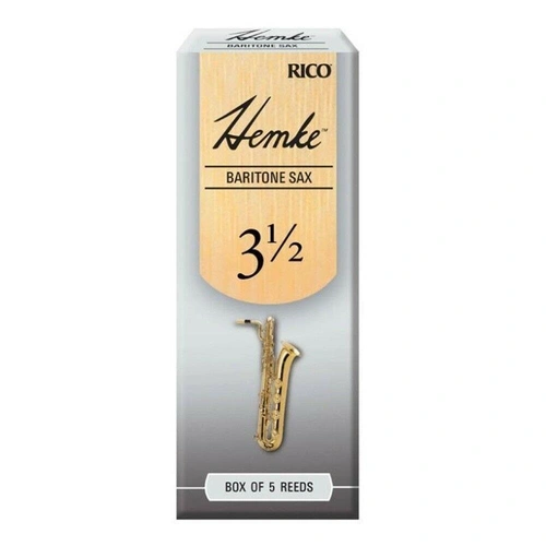 D'addario Rico Hemke Baritone Saxophone Reeds Strength 3 1/2  Box of 5 Reeds