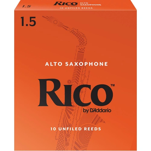 Rico by D'Addario Alto Sax Reeds, Strength 1.5, 10-pack