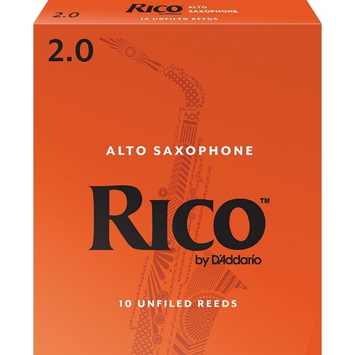 D'daddario Rico Alto Saxophone Reeds , Strength 2 , RJA1020