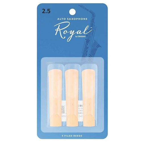 Rico Royal Alto Sax Reeds, Strength 2.5  , 3-pack  RJB0325 - 3 Reed Pack