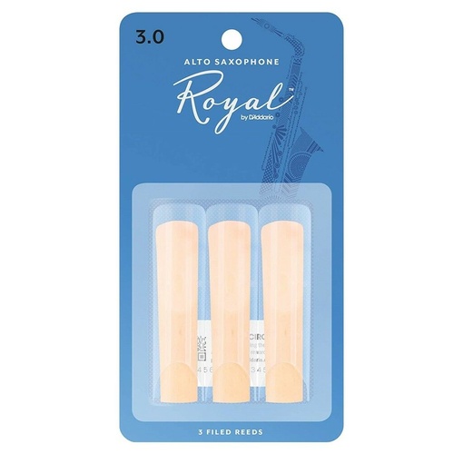 Rico Royal Alto Sax Reeds, Strength 3- RJB0330 - 3 Reed Pack