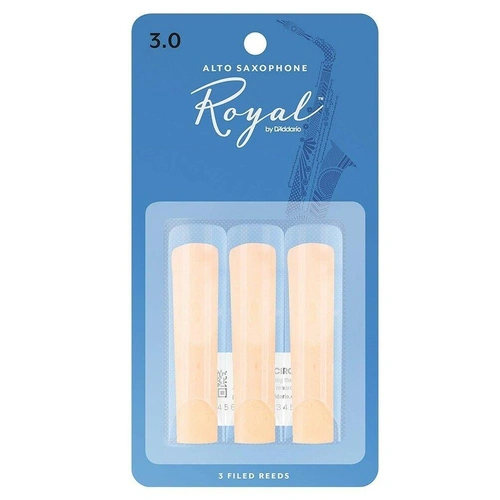 Rico Royal Alto Sax Reeds, Strength 3- RJB0330 - 3 Reed Pack