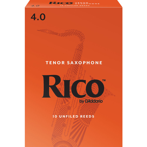Rico by D'Addario Tenor Sax Reeds, Strength 4.0, 10-pack