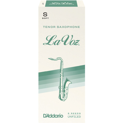 La Voz Tenor Saxophone Reeds, Soft, 5 Pack