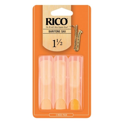 Rico by D'Addario Baritone Sax Reeds, Strength 1.5, 3-pack