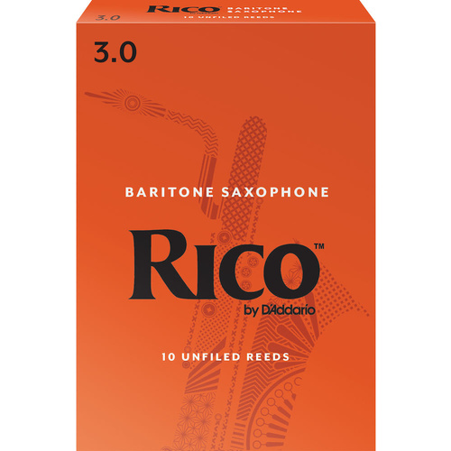 Rico by D'Addario Baritone Sax Reeds, Strength 3, 10-pack