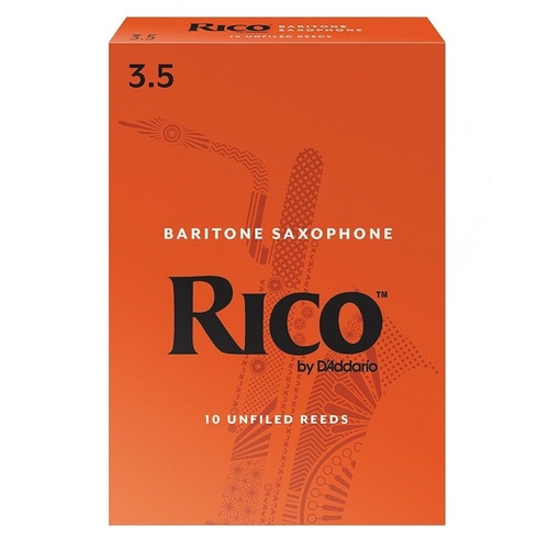Rico by D'Addario Baritone Sax Reeds, Strength 3.5, 10-pack RLA1035