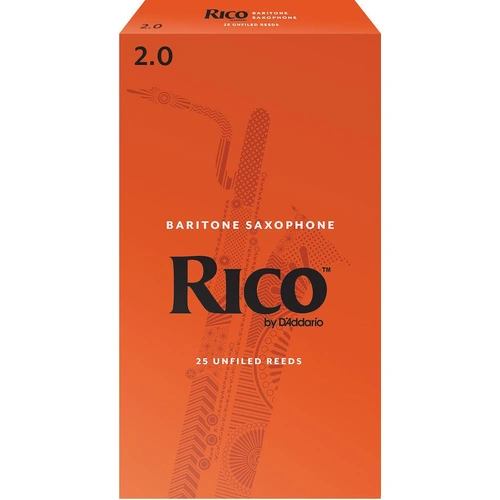 Rico by D'Addario Baritone Sax Reeds, Strength 2, 25-pack