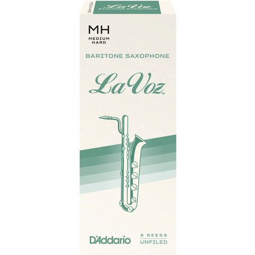 La Voz Baritone Saxophone Reeds, Medium Hard, 5 Pack