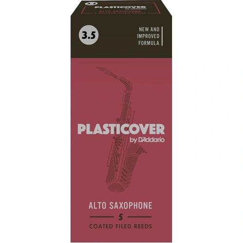 Plasticover by D'Addario Alto Sax Reeds, Strength 3.5, 5-pack