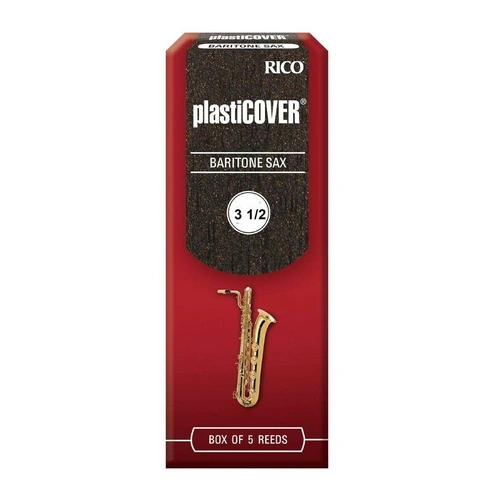 D'addario Rico Plasticover Baritone Saxophone  Reeds, Strength 3.5,   5-pack