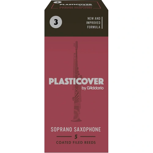 Plasticover by D'Addario Soprano Sax Reeds, Strength 3, 5-pack