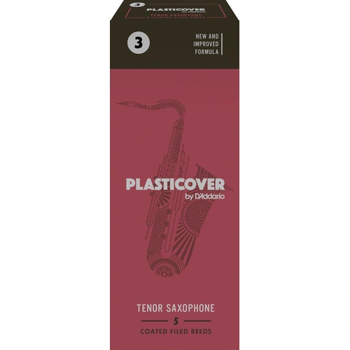 Plasticover by D'Addario Tenor Sax Reeds, Strength 3, 5-pack