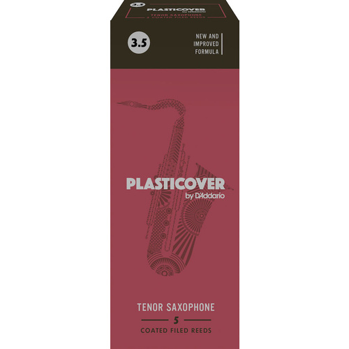 Plasticover by D'Addario Tenor Sax Reeds, Strength 3.5, 5-pack