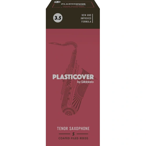 Plasticover by D'Addario Tenor Sax Reeds, Strength 3.5, 5-pack
