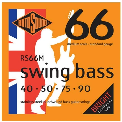 Rotosound RS66M Medium Scale Electric Bass Strings Standard Gauge  40 - 90