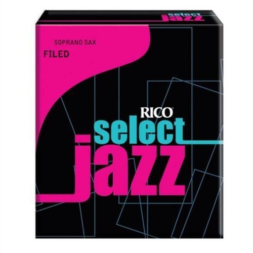 D'addario Rico Select Jazz Soprano Sax Reeds, Filed Strength 4 Medium 10-pack 