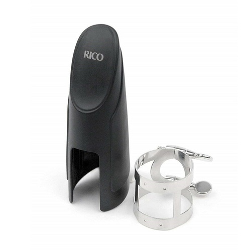 Rico Ligature & Cap, Tenor Sax for Hard Rubber Mouthpieces, Nickel Plated