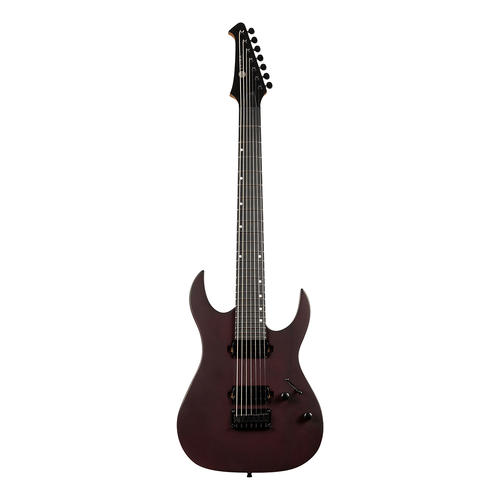 Spira S-407-MWR HH 7-string Electric Guitar - Ebony Fretboard - Satin Wine Red