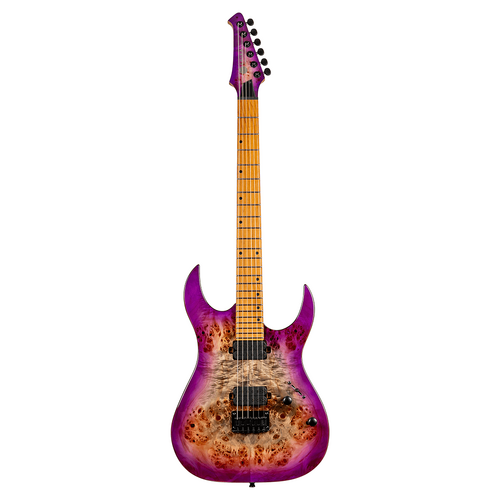 Spira HH Electric Guitar with Roasted Maple Neck -Transparent Purple