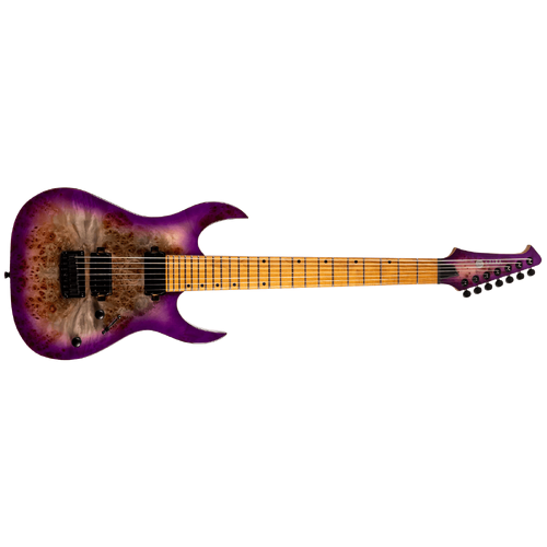 Spira S-457-TPP 7-String Electric Guitar - High Performance Rock Machine - Trans Purple
