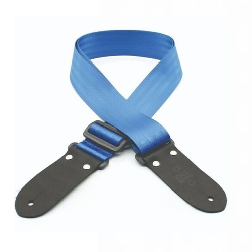 DSL Seat Belt Webbing Guitar Strap - 2" Blue  Made in Australia
