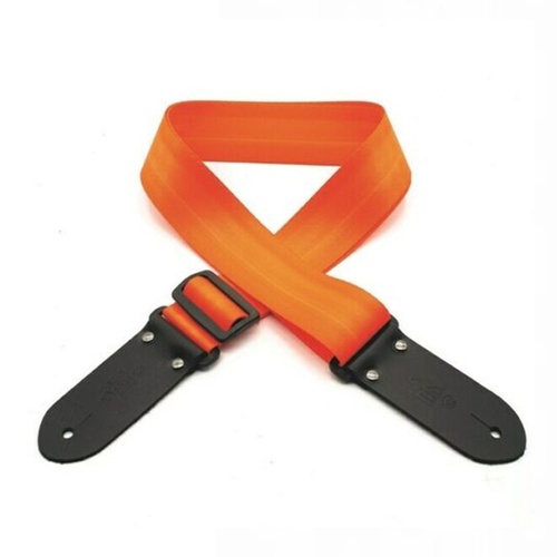 DSL Seat Belt Webbing Guitar Strap - 2" ORANGE  Made in Australia