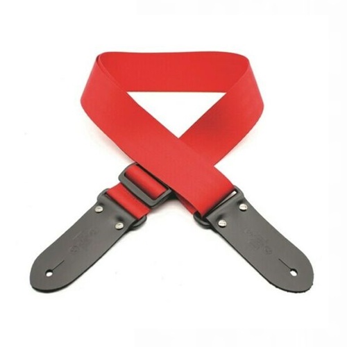 DSL Seat Belt Webbing Guitar Strap - 2" RED  Made in Australia