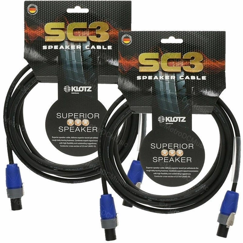 Klotz SC3 speaker cable  Neutrik speakON F-F  5 Mtr - 2 Pack