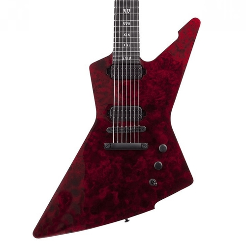 Schecter E-7 Apocalypse Electric Guitar - Red Reign - 7-String