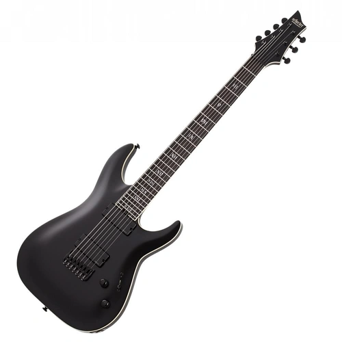 Schecter C-7 SLS Evil Twin Electric Guitar - Satin Black 7-String