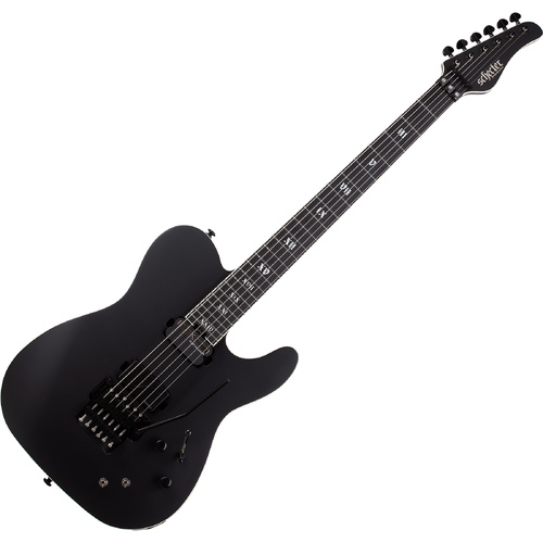 Schecter PT FR-S SLS Elite Evil Twin 6 String Electric Guitar - Satin Black