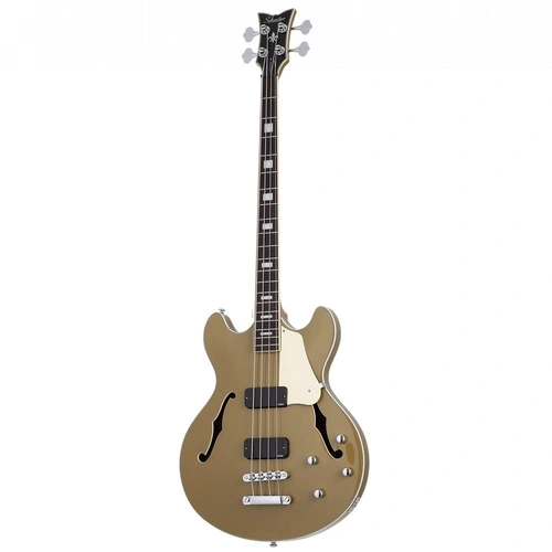 Schecter Corsair Semi-Hollow Bass Guitar  - Metallic Gold