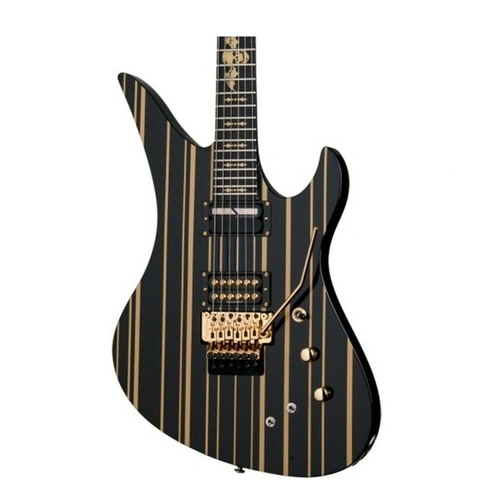 Schecter Synyster Custom-S Floyd Electric Guitar,  - Gloss Black / Gold 