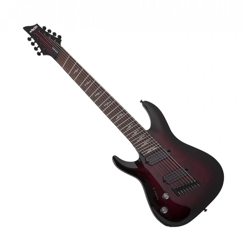 Schecter Omen Elite-8 MS Black Cherry Burst 8-String Left Handed Electric Guitar