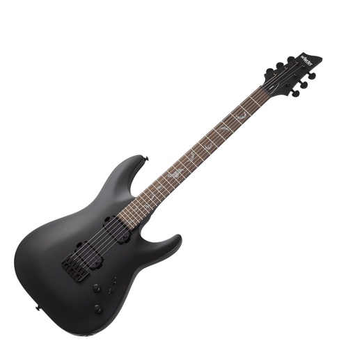 Schecter Damien-6 SBK Solidbody Electric Guitar - Satin Black
