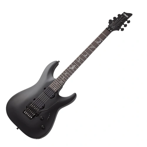 Schecter Damien-6 FR SBK Electric Guitar - Satin Black - Floyd Rose